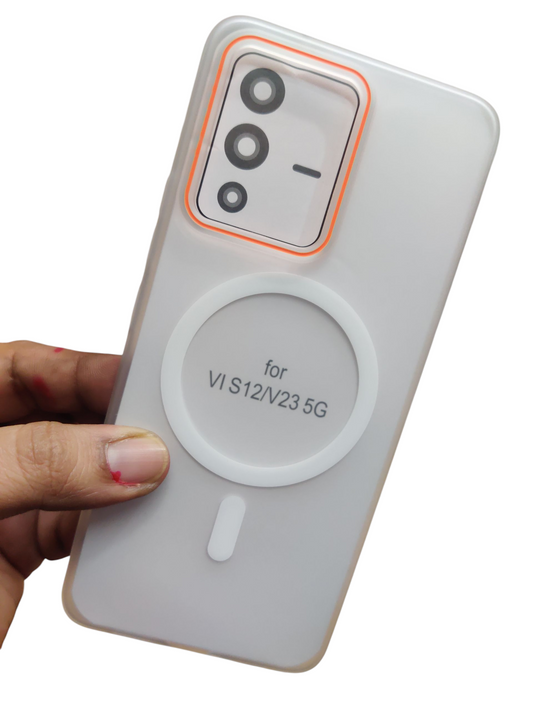 Vivo V23 5G Royal Star Premium Quality Magsafe Matte Hard Plastic Back Cover Case