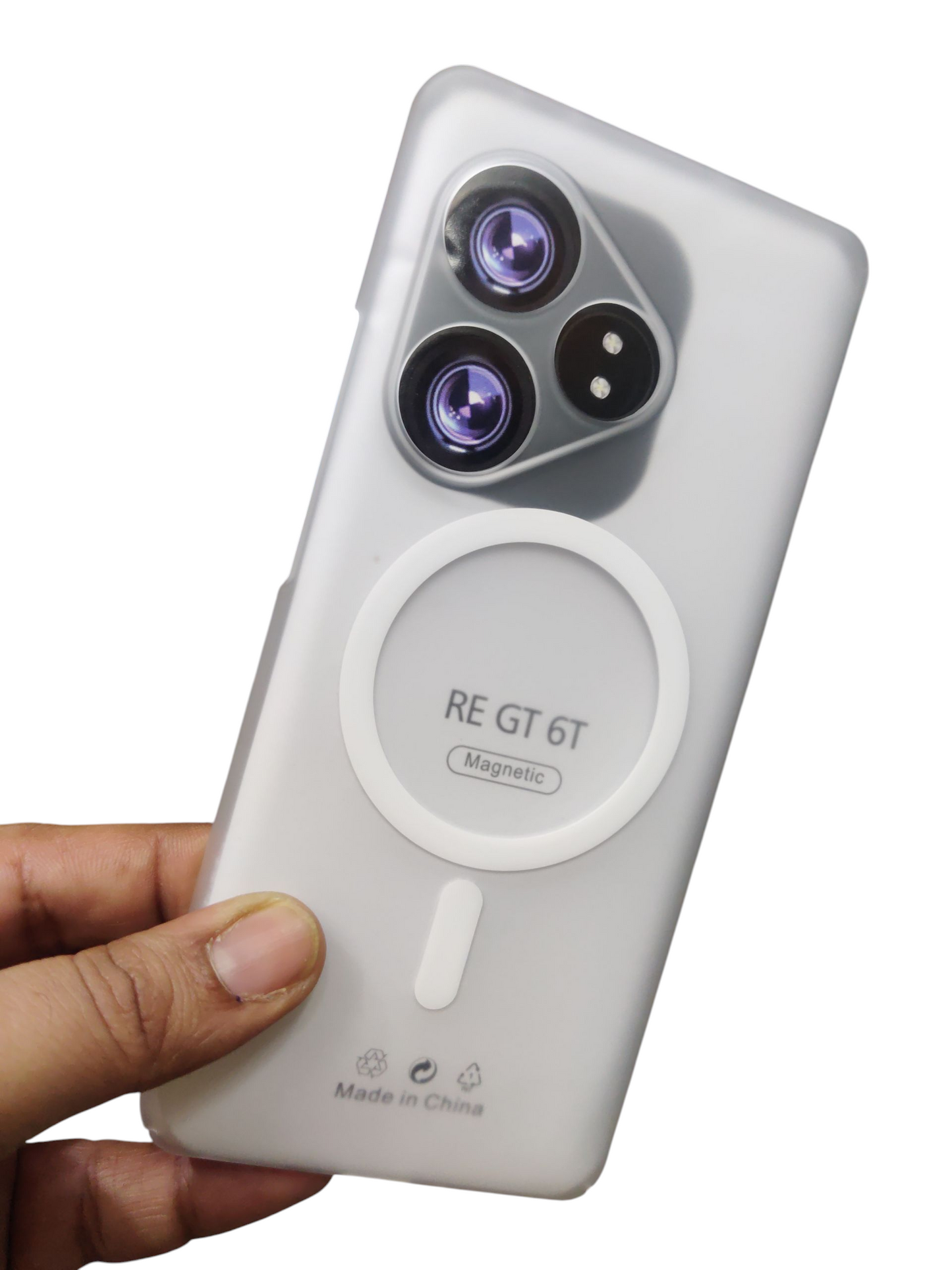 Realme GT 6T / GT6 Premium Quality Magsafe Matte Hard Plastic Back Cover Case