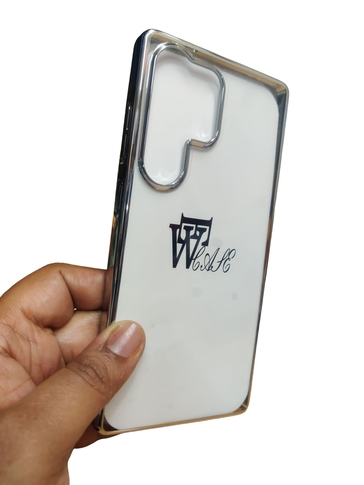 Samsung Galaxy S25 Ultra Premium Quality Hard Plastic Transparent Side Chrome Back Cover Case - Royal Star