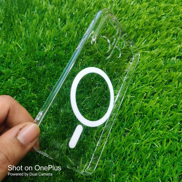 Vivo X200 FE / Vivo X200FE 5G Anti Yellow Premium Quality Magsafe Crystal Clear Hard Plastic Back Cover Case