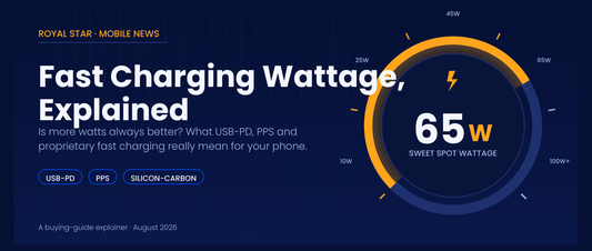 Fast charging wattage explained — charge ring dial showing USB-PD, PPS and 65W sweet spot