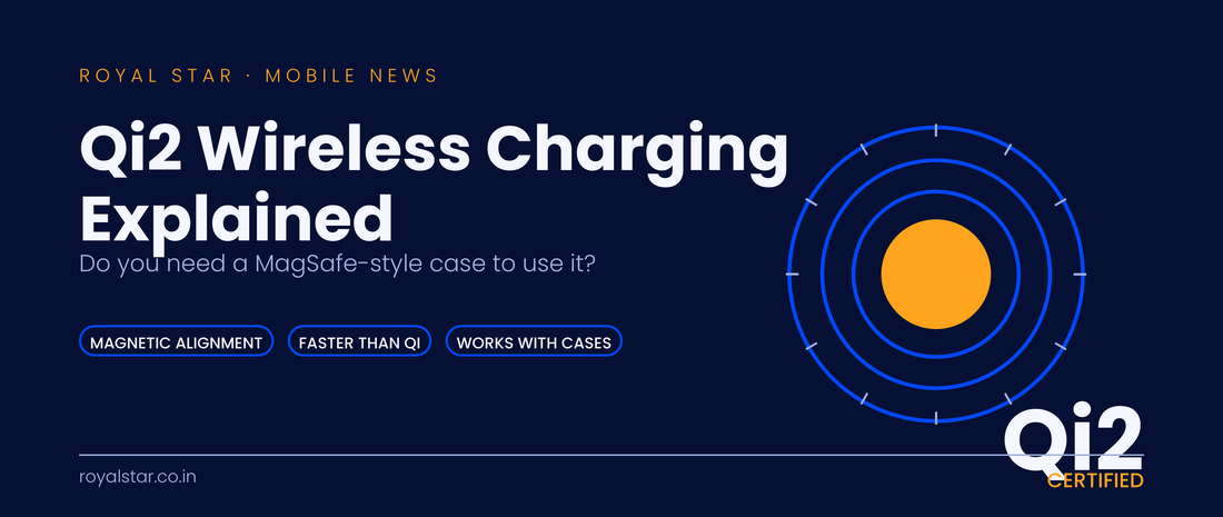Qi2 wireless charging explained - concentric magnetic alignment rings banner, Royal Star