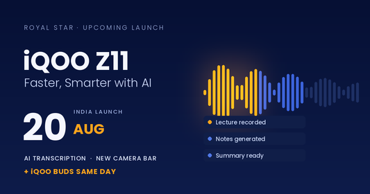 iQOO Z11 India Launch on 20 August — AI Features, Design & iQOO Buds