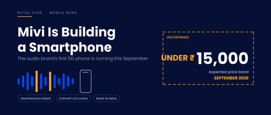 Mivi One 5G India launch teaser — Snapdragon-powered budget smartphone expected under ₹15,000