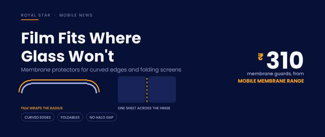 Mobile membrane screen protectors for curved and folding phone screens explained