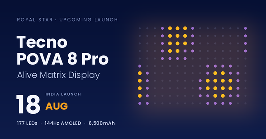 Tecno POVA 8 Pro 5G India Launch on 18 August — Alive Matrix Display Confirmed