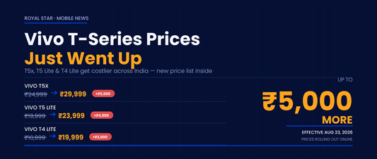 Vivo T5x, T5 Lite, and T4 Lite price hike in India — old vs new price ledger