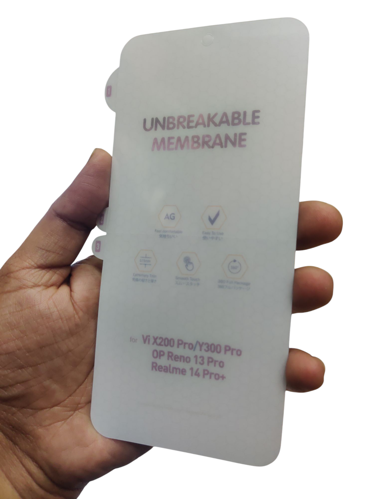 Vivo X200 Pro / Y300 pro / Reno 13 Pro / Realme 14 Pro Plus Matte Finish Front Membrane Screen Scratch Protector Guard - Royal Star