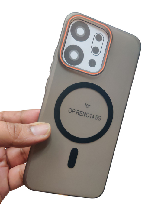 Oppo Reno 14 5G Royal Star Premium Quality Magsafe Matte Hard Plastic Back Cover Case