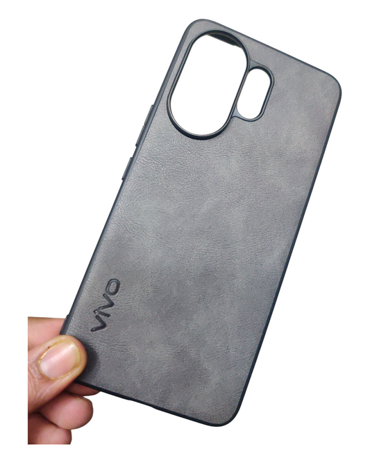 Vivo V60 / V60E / T4 Pro 5G Luxury Leather ( Side Soft, Back Hard ) Back Cover Case