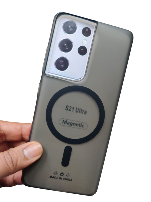 Samsung Galaxy S21 Ultra Premium Quality Magsafe Matte Hard Plastic Back Cover Case