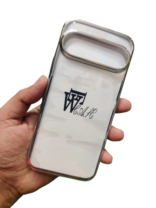 Google Pixel 9 Premium Quality Hard Plastic Transparent Side Chrome Back Cover Case - Royal Star