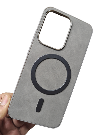 Oppo Reno 13 5G Magsafe Premium Quality Leather ( Side Soft, Back Hard ) Back Cover Case - Royal Star