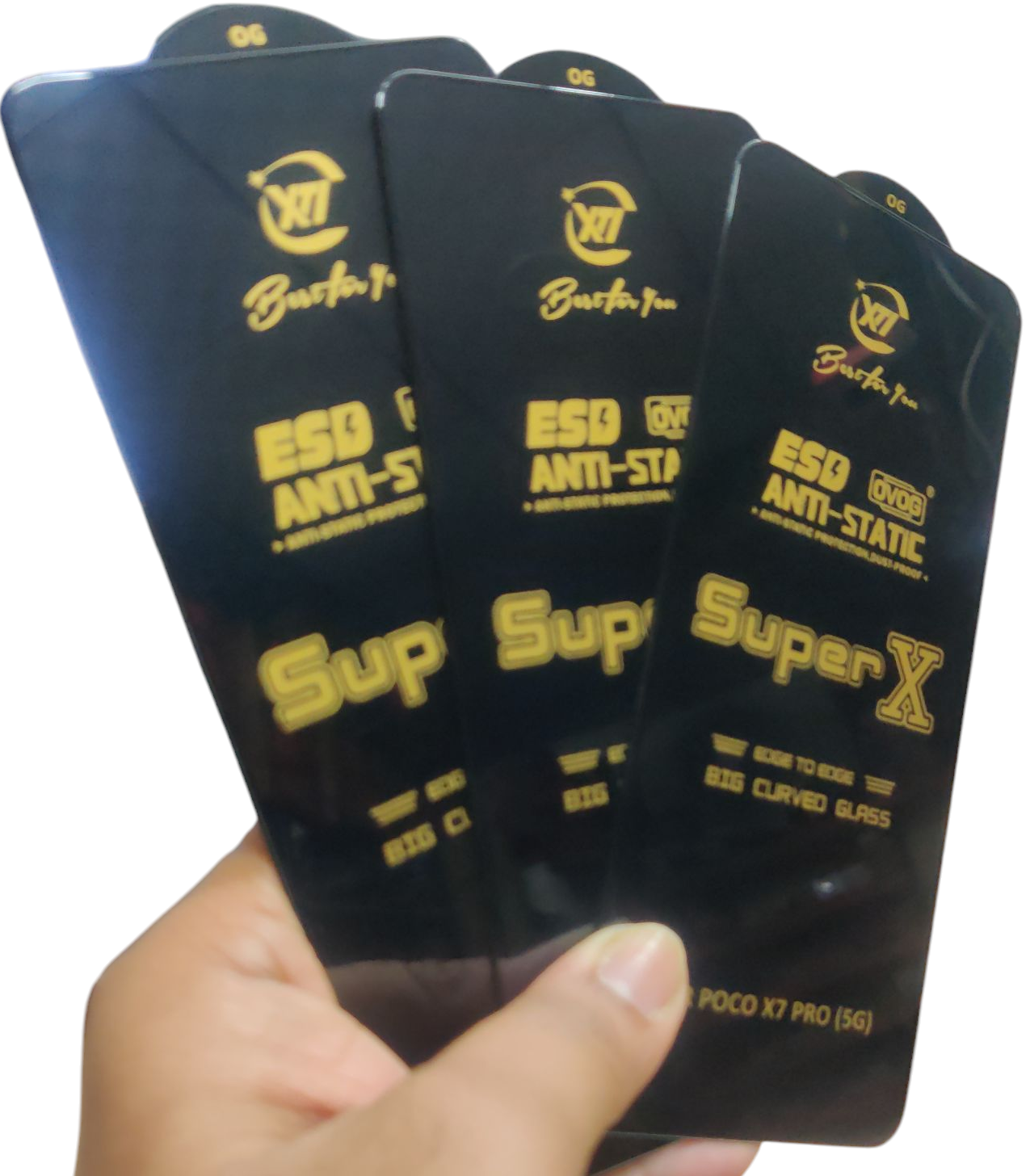 Poco X7 Pro 5G Tempered Glass Screen Protector Guard ( Pack of 3Pcs Tempered Glass ) - Royal Star