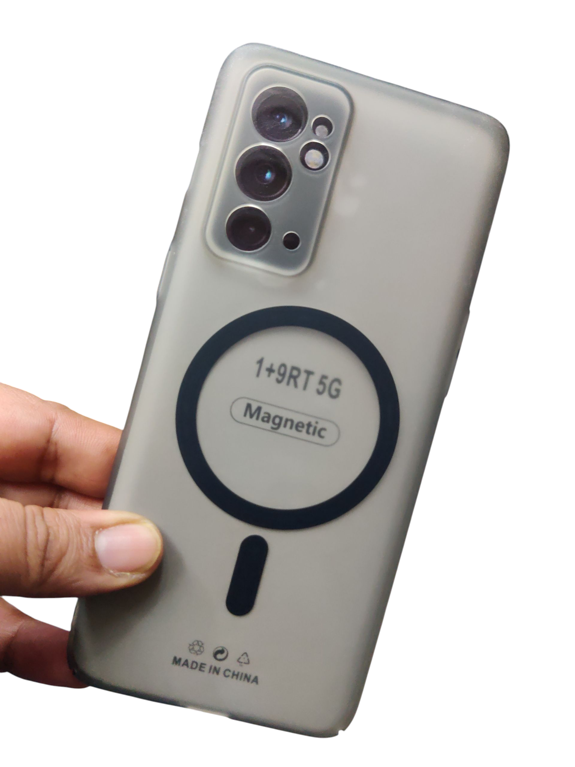 OnePlus 9RT Premium Quality Magsafe Matte Hard Plastic Back Cover Case - Royal Star