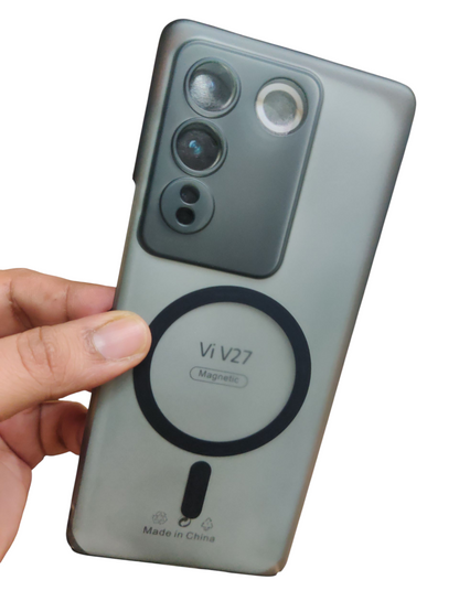 Vivo V27 & Vivo V27 Pro Premium Quality Magsafe Matte Hard Plastic Back Cover Case - Royal Star