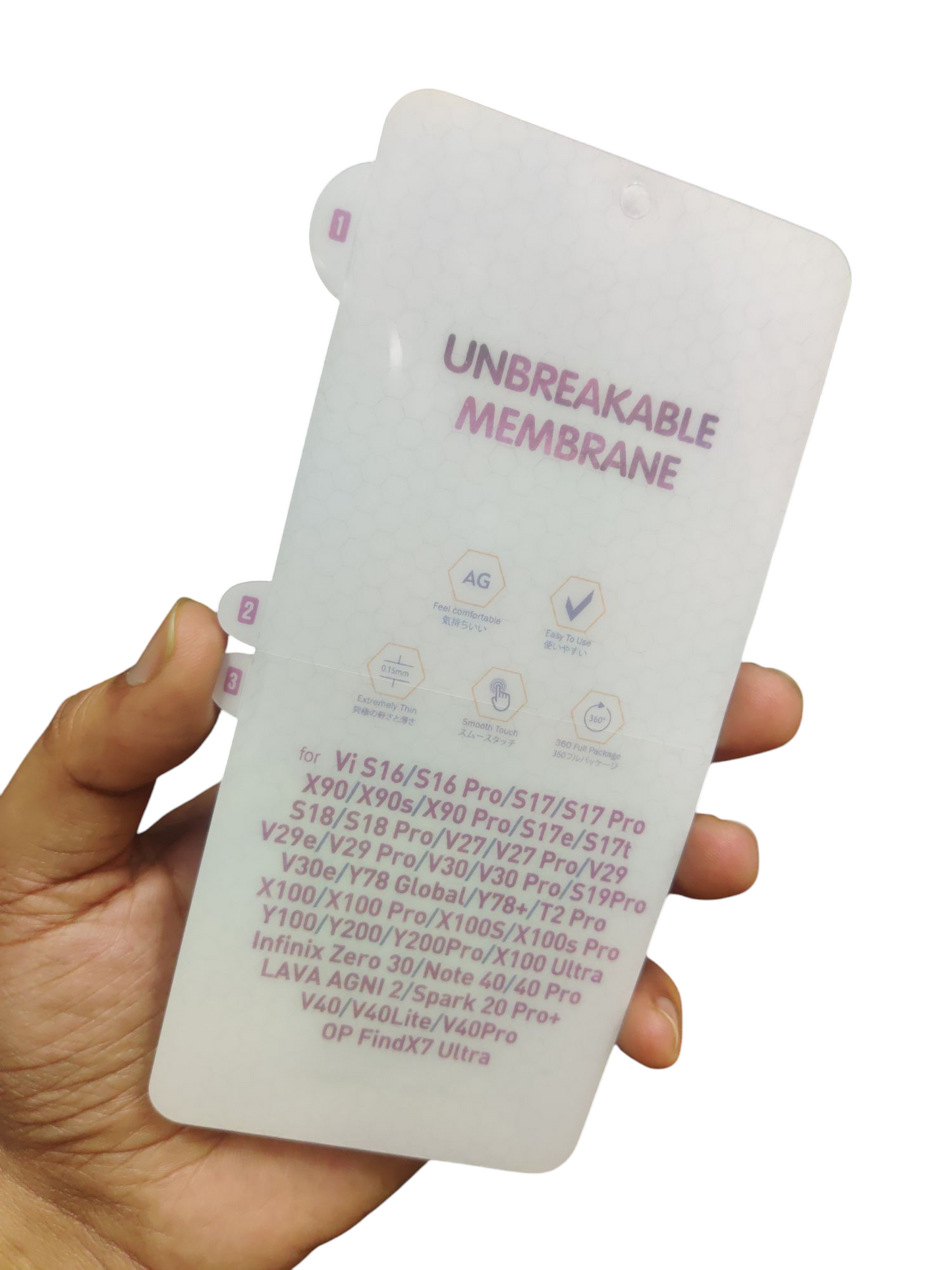 Vivo V40 / V40 Pro / V40E / T3 Ultra / T2 Pro Matte Finish Front Membrane Screen Protector Guard - Royal Star