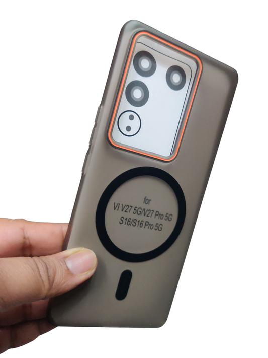 Vivo V27 & V27 Pro Royal Star Premium Quality Magsafe Matte Hard Plastic Back Cover Case