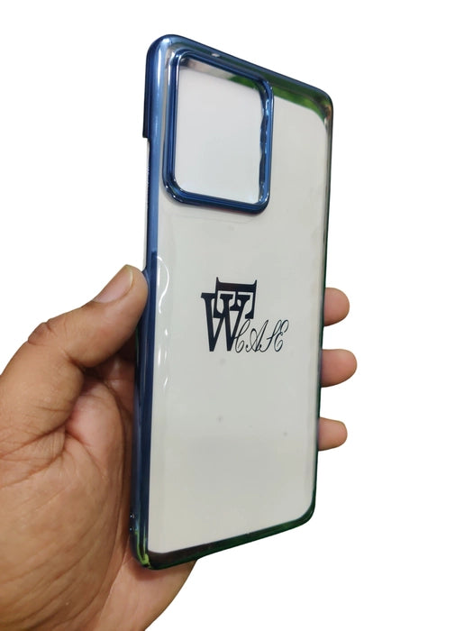 Motorola Moto Edge 40 Neo Premium Quality Hard Plastic Transparent Side Chrome Back Cover Case