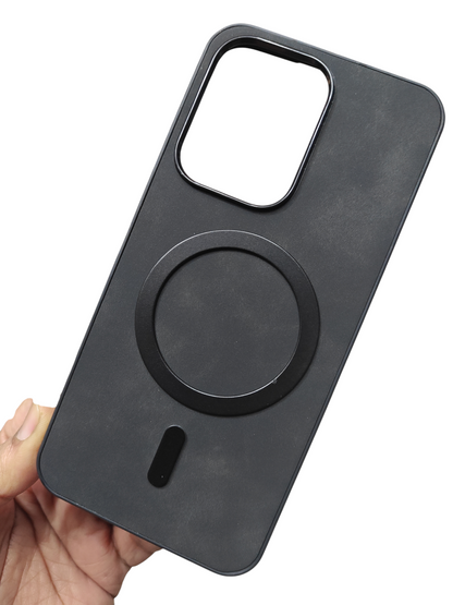 Oppo Reno 13 5G Magsafe Premium Quality Leather ( Side Soft, Back Hard ) Back Cover Case - Royal Star