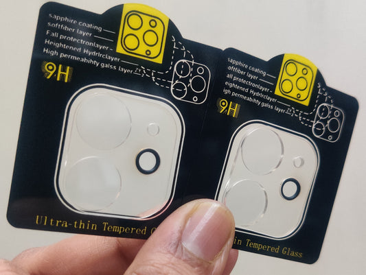 Apple iPhone 11 / 12 Mini Mobile Camera Lens Cap Protector Protection (Pack of 2Pcs Cap Protector)