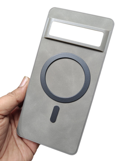 Google Pixel 7 Magsafe Premium Quality Leather ( Side Soft, Back Hard ) Back Cover Case