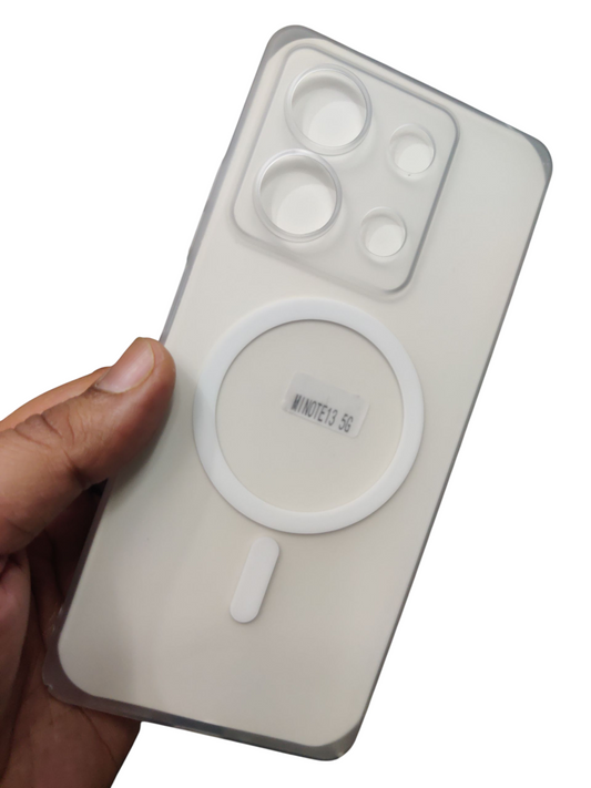 Xiaomi Redmi Note 13 5G Premium Quality Magsafe Matte Hard Plastic Back Cover Case