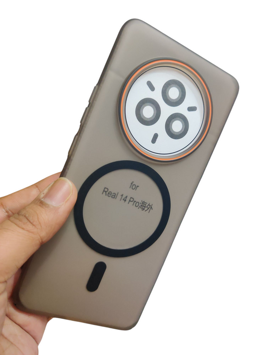 Realme 14 Pro Royal Star Premium Quality Magsafe Matte Hard Plastic Back Cover Case