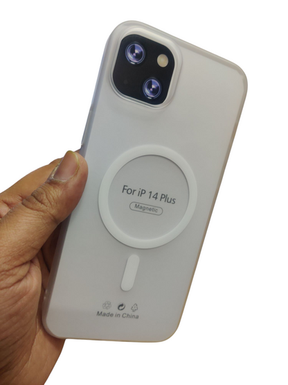 Apple iPhone 14 Plus Premium Quality Magsafe Matte Hard Plastic Back Cover Case - Royal Star