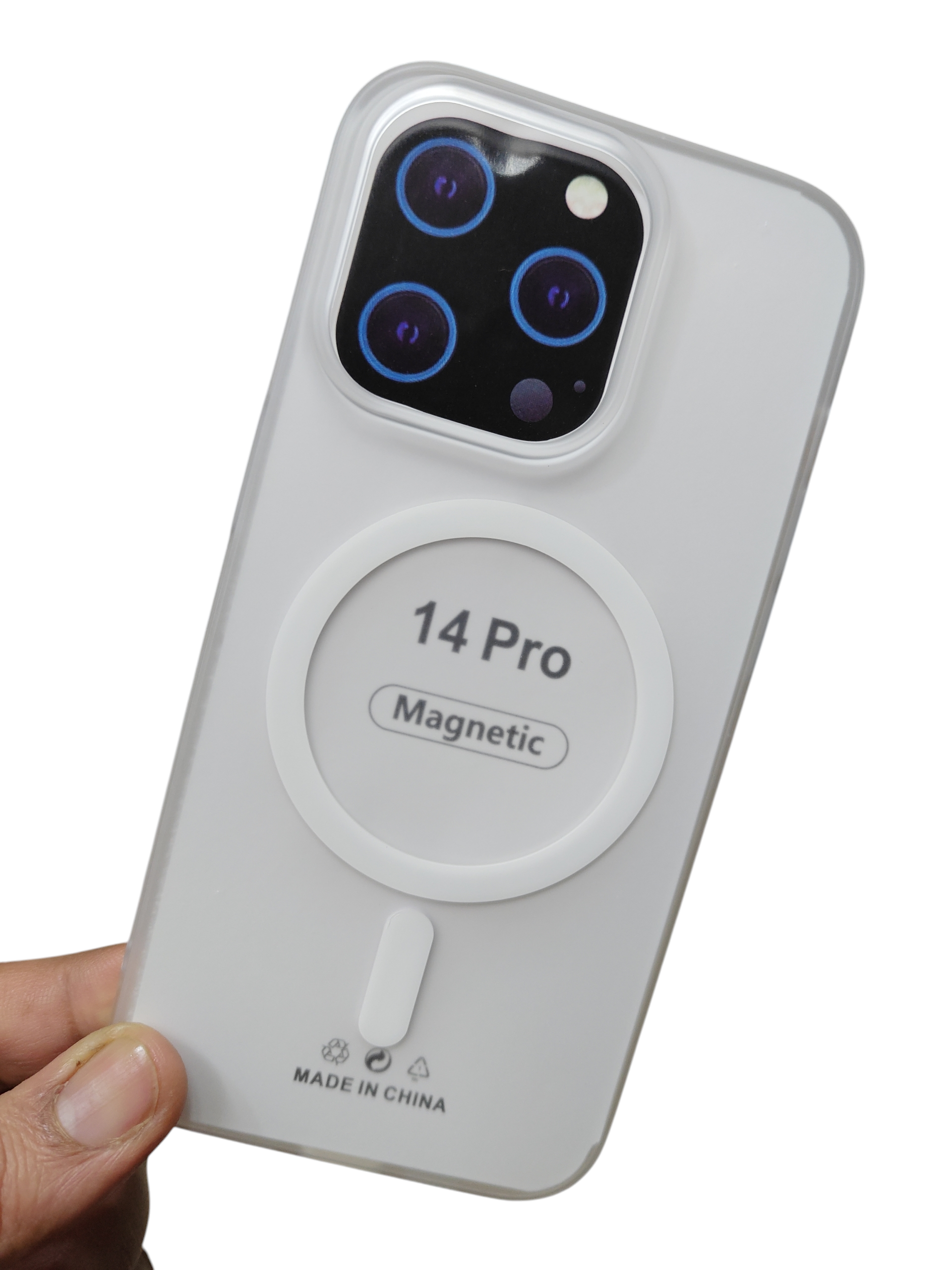 Apple iPhone 14 Pro Premium Quality Magsafe Matte Hard Plastic Back Cover Case - Royal Star