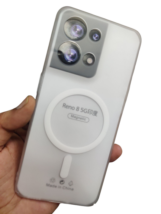 Oppo Reno 8 5G Premium Quality Magsafe Matte Hard Plastic Back Cover Case