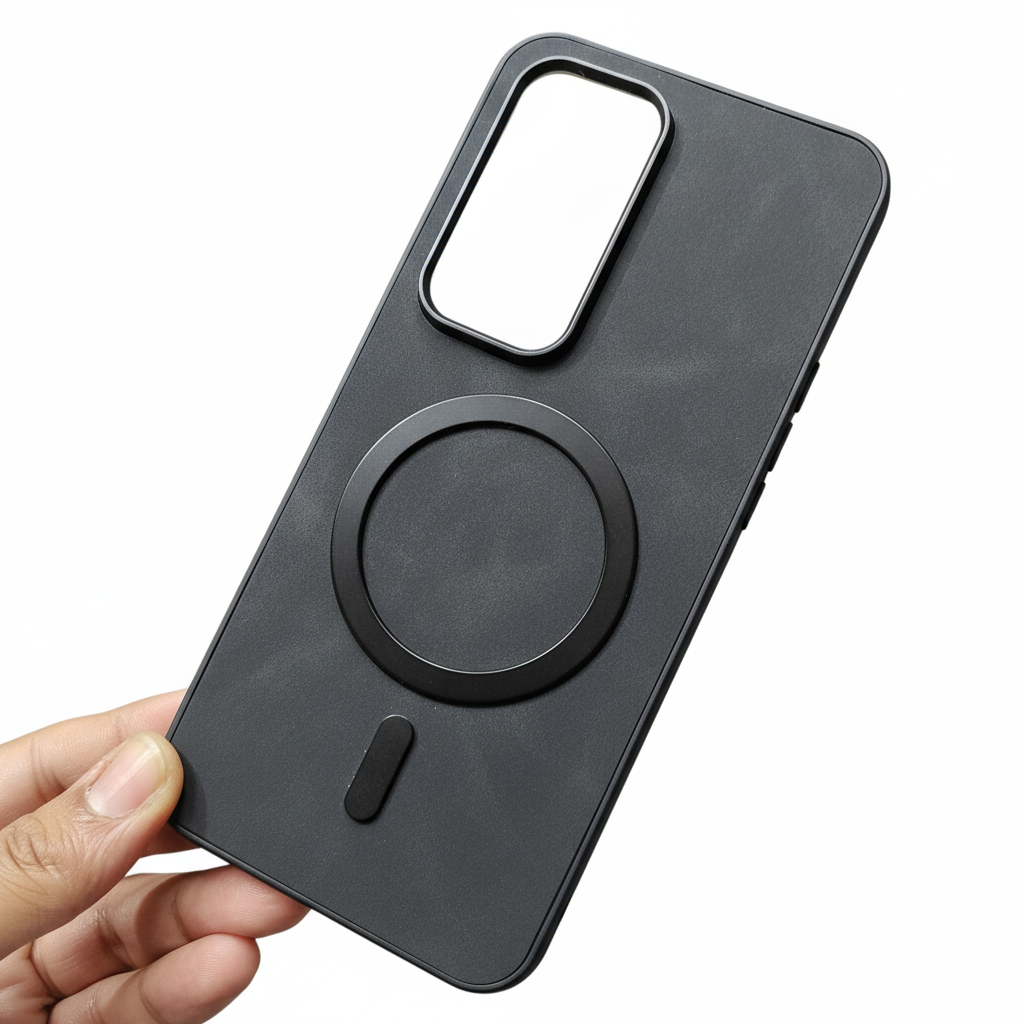 Infinix Hot 60 5G Magsafe Premium Quality Leather ( Side Soft, Back Hard ) Back Cover Case - Royal Star