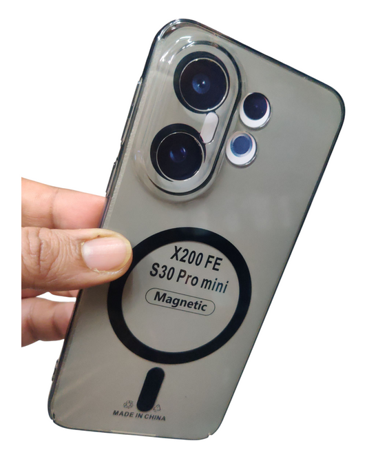 Vivo X200 FE 5G Premium Quality Magsafe Crystal Clear Hard Plastic Back Cover Case