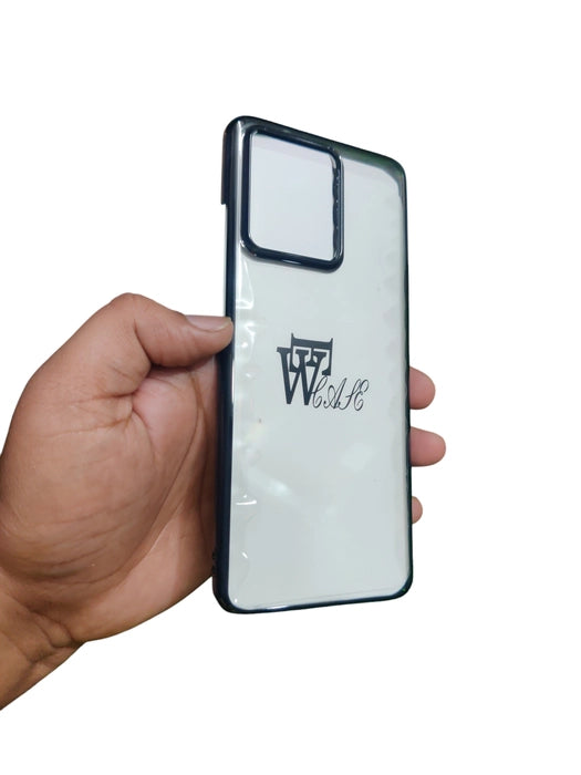 Motorola Moto Edge 40 Neo Premium Quality Hard Plastic Transparent Side Chrome Back Cover Case