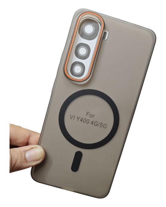 Vivo Y400 4G / 5G Royal Star Premium Quality Magsafe Matte Hard Plastic Back Cover Case