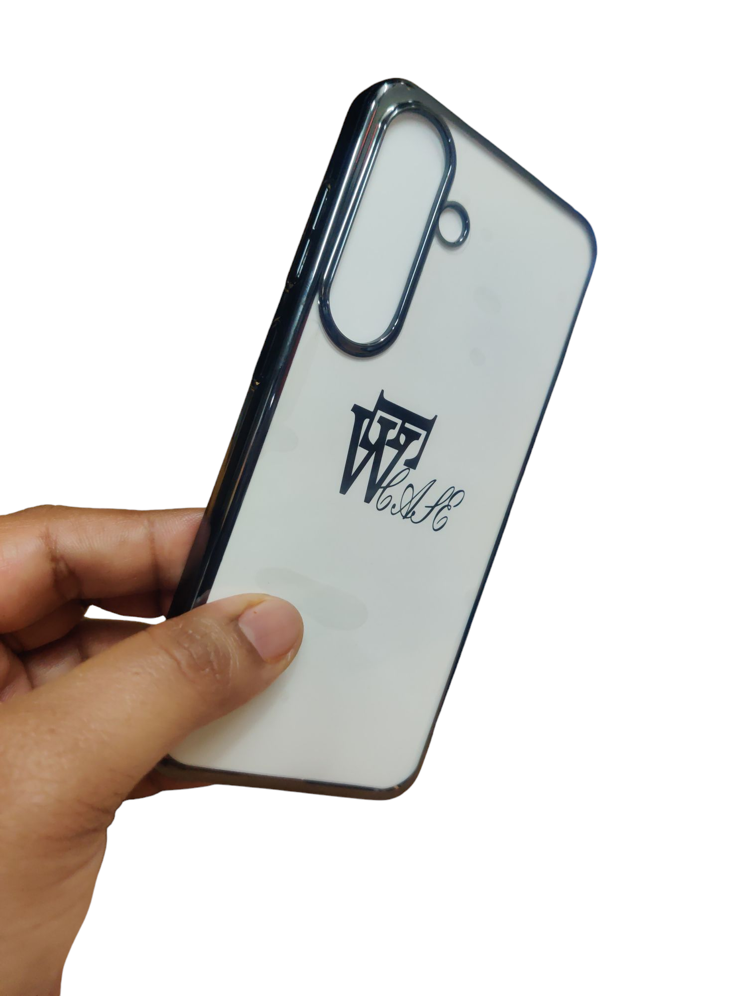 Samsung Galaxy S25 Premium Quality Hard Plastic Transparent Side Chrome Back Cover Case - Royal Star