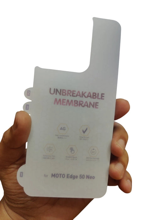 Motorola Moto Edge 50 Neo 5g Matte Finish Back Membrane Protector Protection Guard - Royal Star