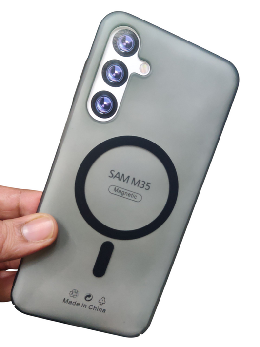 Samsung Galaxy M35 / F35 5G Premium Quality Magsafe Matte Hard Plastic Back Cover Case