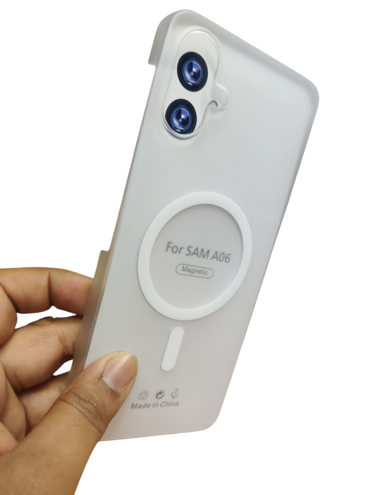 Samsung Galaxy A06 Premium Quality Magsafe Matte Hard Plastic Back Cover Case