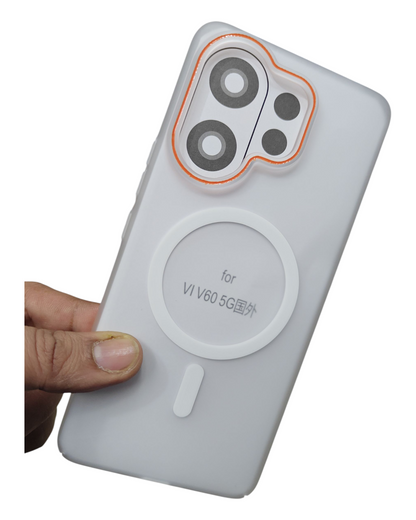 Vivo V60 5G / Vivo T4 Pro 5G / Vivo V60E 5G Royal Star Premium Quality Magsafe Matte Hard Plastic Back Cover Case - Royal Star