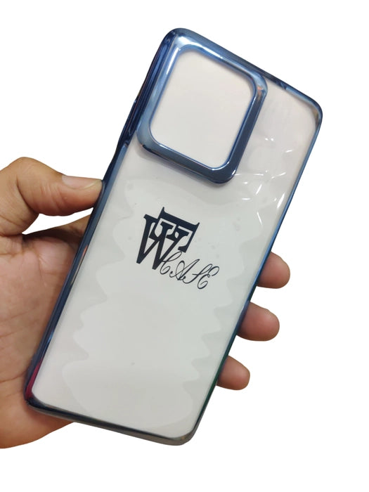 Motorola Moto Edge 50 Neo Premium Quality Hard Plastic Transparent Side Chrome Back Cover Case