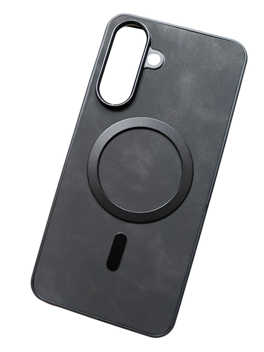 Samsung Galaxy A56 5G Magsafe Premium Quality Leather ( Side Soft, Back Hard ) Back Cover Case