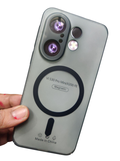 Vivo X200 FE / Vivo X200FE 5G Premium Quality Magsafe Matte Hard Plastic Back Cover Case