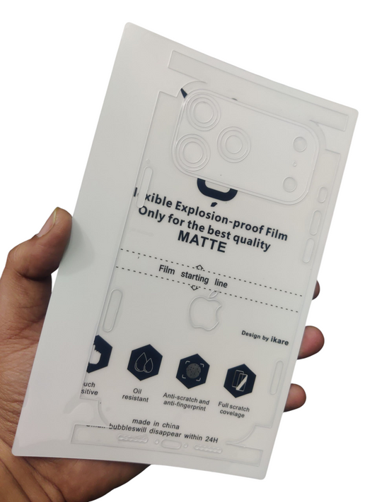 Apple iPhone 17 Pro Max Matte & Glossy Finish Back Lamination Membrane Protector Protection Guard