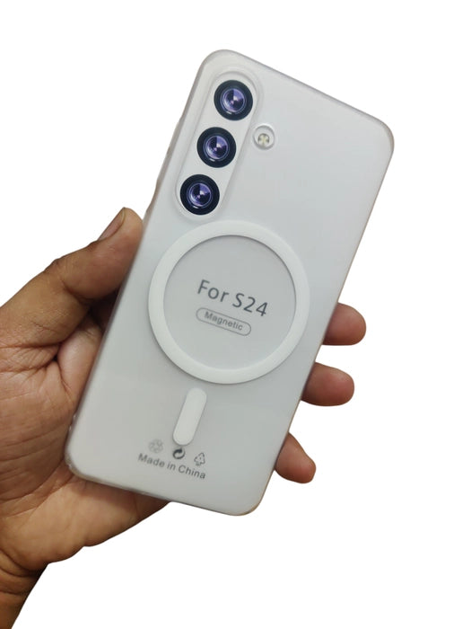 Samsung Galaxy S24 5G Premium Quality Magsafe Matte Hard Plastic Back Cover Case - Royal Star