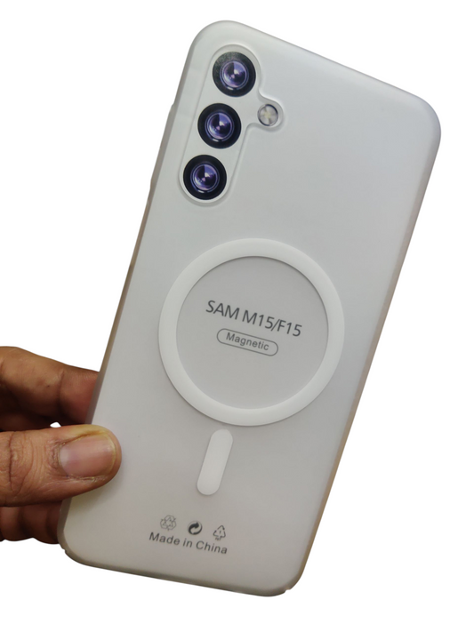 Samsung Galaxy M15 / F15 5G Premium Quality Magsafe Matte Hard Plastic Back Cover Case