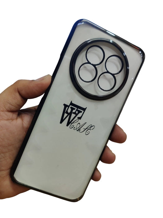 Realme 13 Pro / Realme 13 Pro Plus Premium Quality Hard Plastic Transparent Side Chrome Back Cover Case