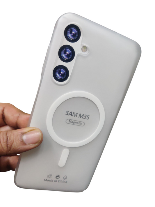 Samsung Galaxy M35 / F35 5G Premium Quality Magsafe Matte Hard Plastic Back Cover Case