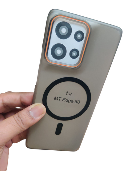 Motorola Moto Edge 50 Royal Star Premium Quality Magsafe Matte Hard Plastic Back Cover Case - Royal Star