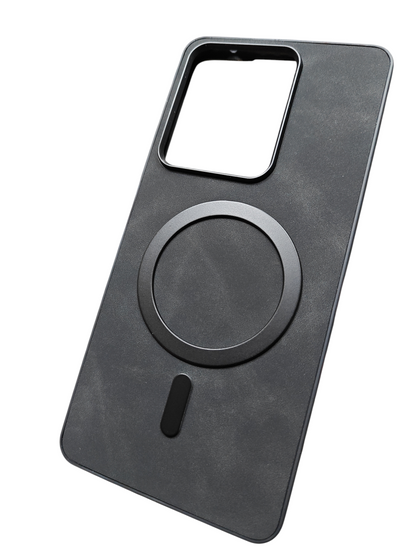 Realme 15 / Realme 15 Pro 5G Magsafe Premium Quality Leather ( Side Soft, Back Hard ) Back Cover Case